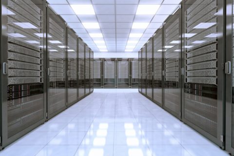Data center / Server room interior design ( 3d render )